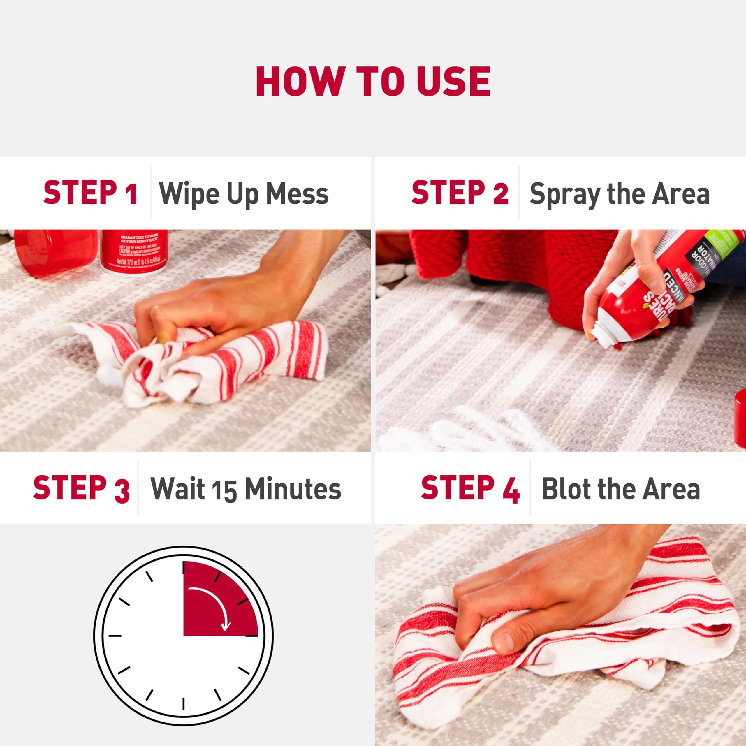 Nature's Miracle 17.5-ounce can for convenient stain and odor removal at home.