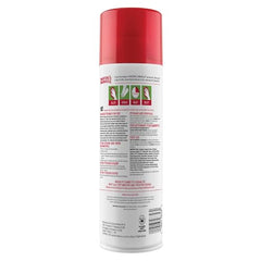Nature's Miracle foam spray application showing full coverage for thorough mess treatment.