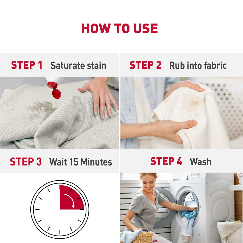 Nature’s Miracle Laundry Boost used on clothing and pet beds.