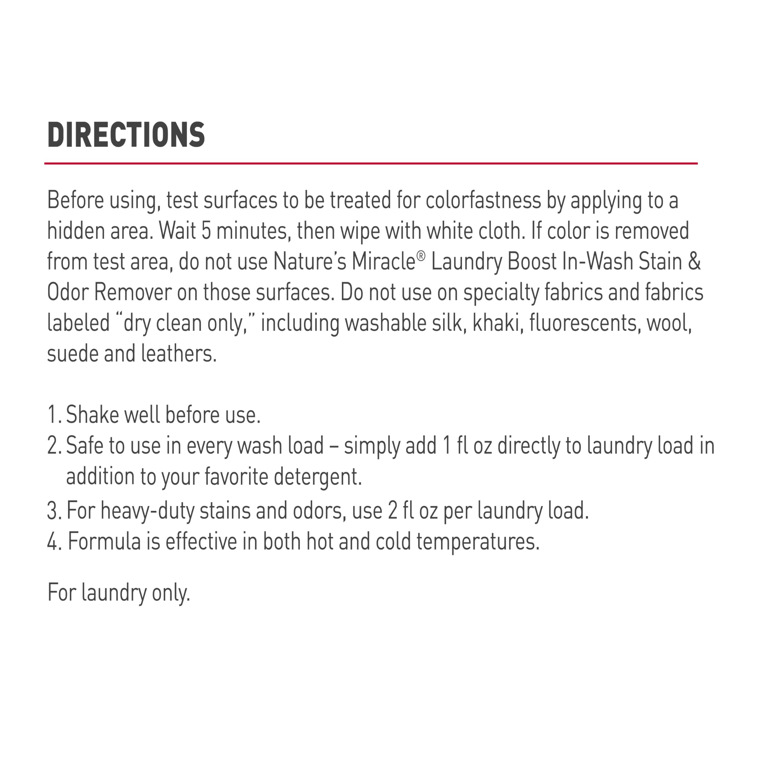 Nature’s Miracle Laundry Boost compatible with HE washing machines.