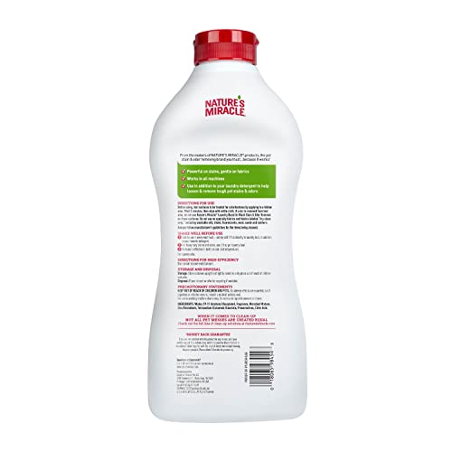 Nature’s Miracle Laundry Boost showing OdorCapture 360 neutralizing pet odors.