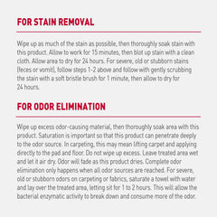 Nature's Miracle spray foam covers large areas to help discourage re-soiling after accidents.