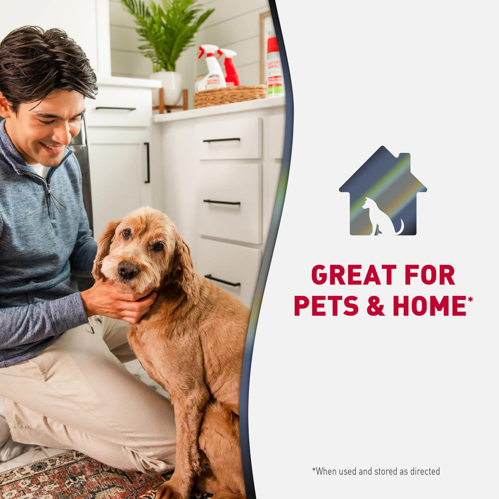 Nature's Miracle trusted brand packaging signals reliable pet mess cleanup.