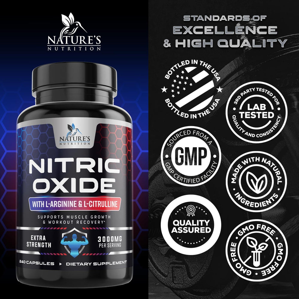Nature's Nutrition Nitric Oxide Booster energy during training sessions.