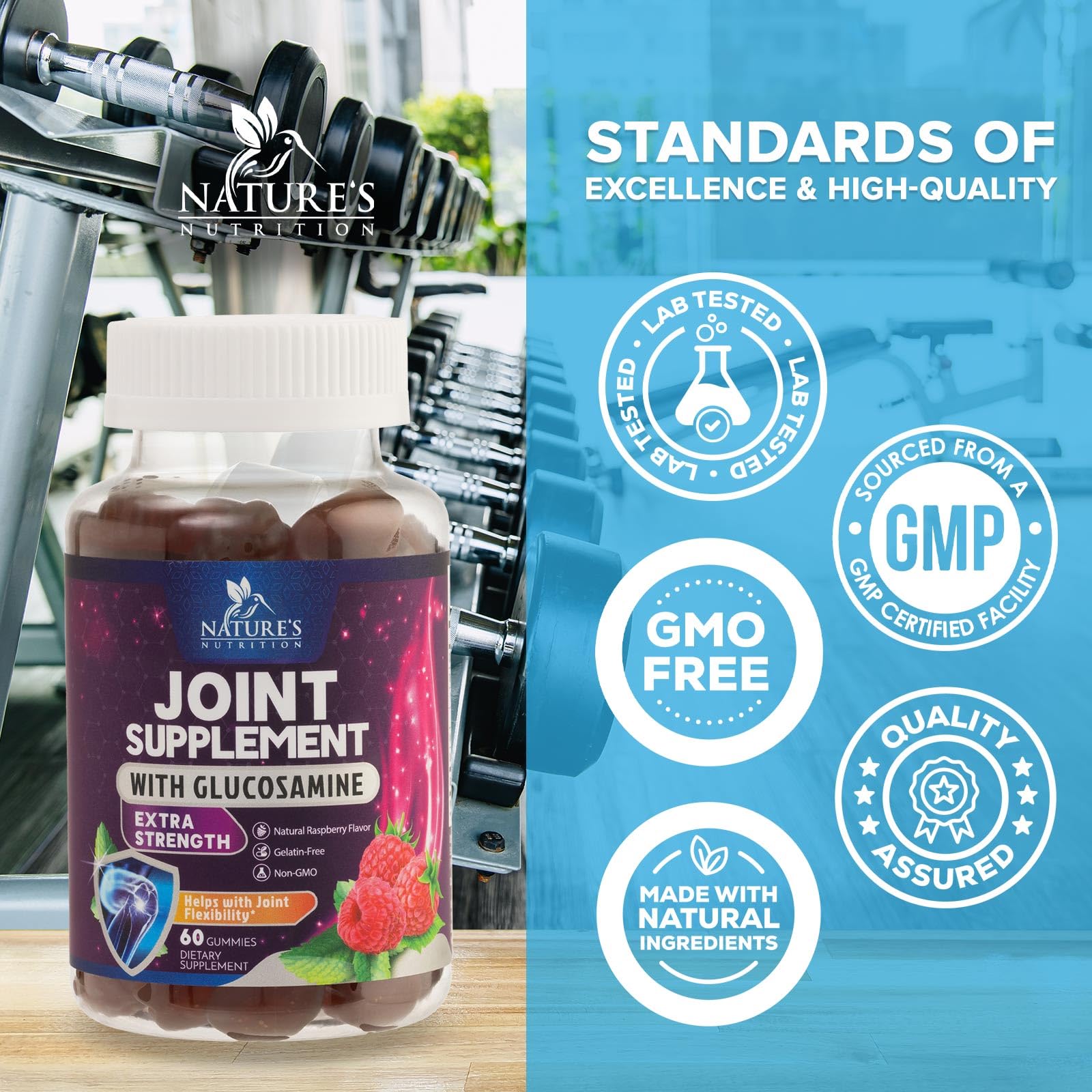 Adult daily usage gummies for convenient joint support.