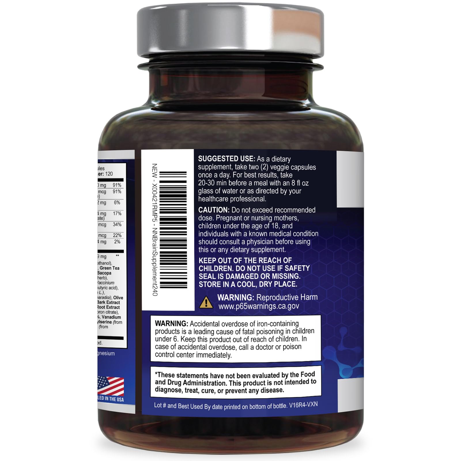 Nature's Nutrition packaging box highlighting quality and testing