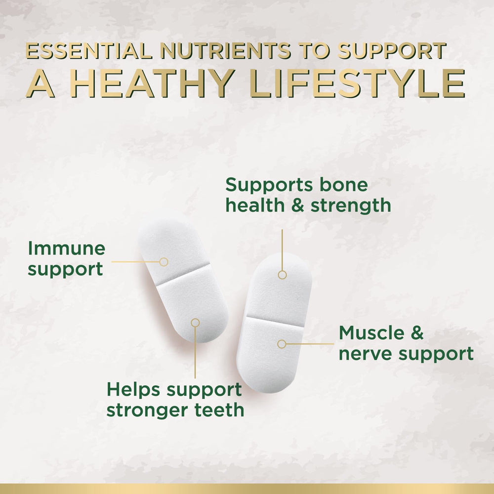 USA bottled Nature's Nutrition Calcium 1200 mg signifying quality