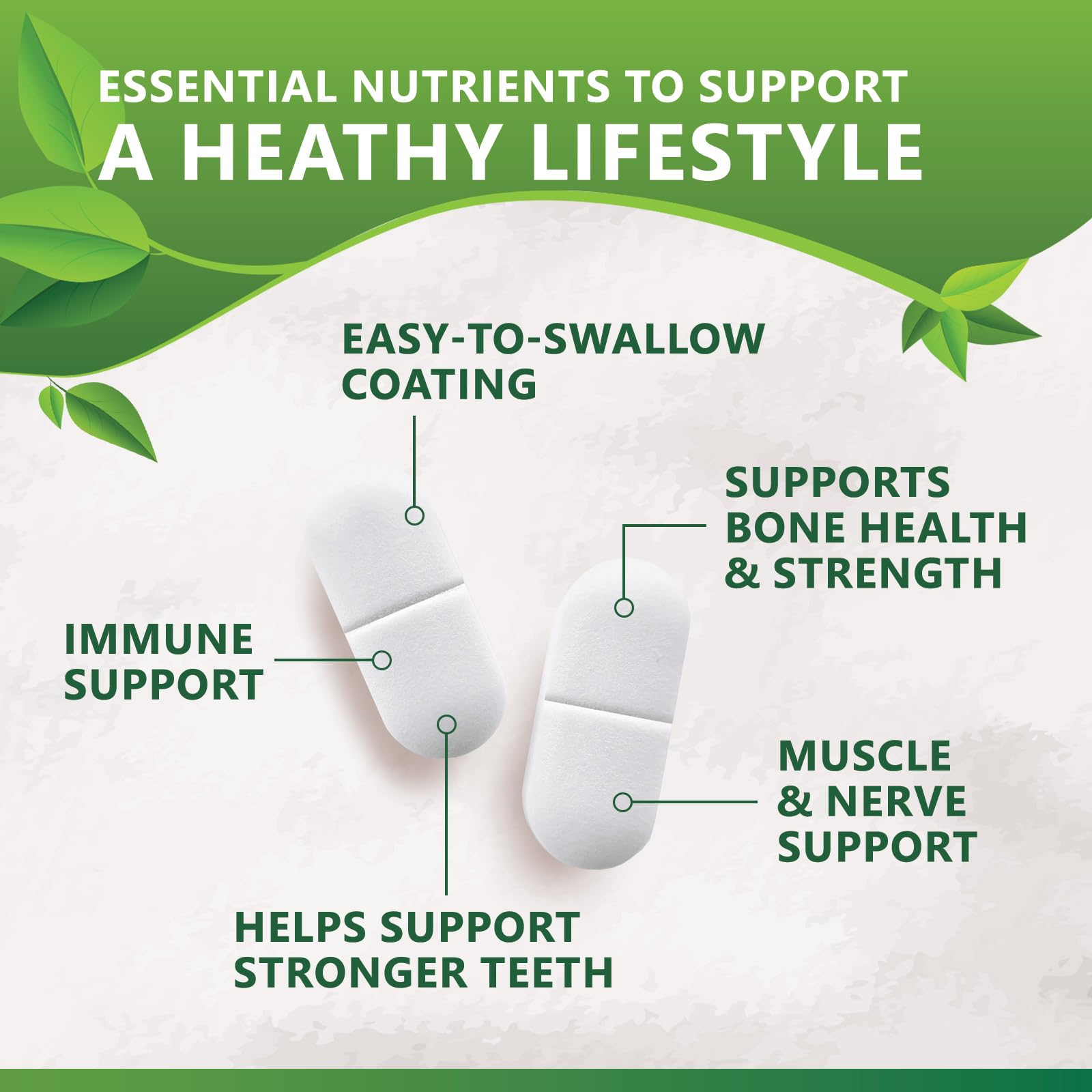 Nature's Nutrition calcium-d3 supplement icon representing immune support.