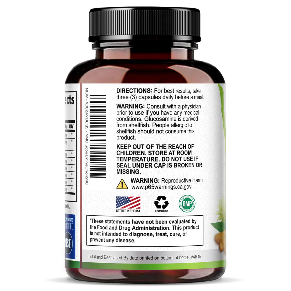 Nature's Nutrition caplets with turmeric and boswellia imagery.