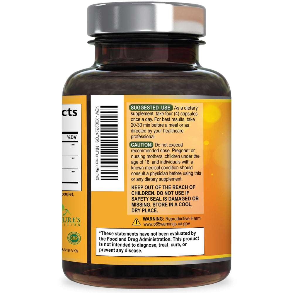 Nature's Nutrition cGMP manufacturing stamp on packaging