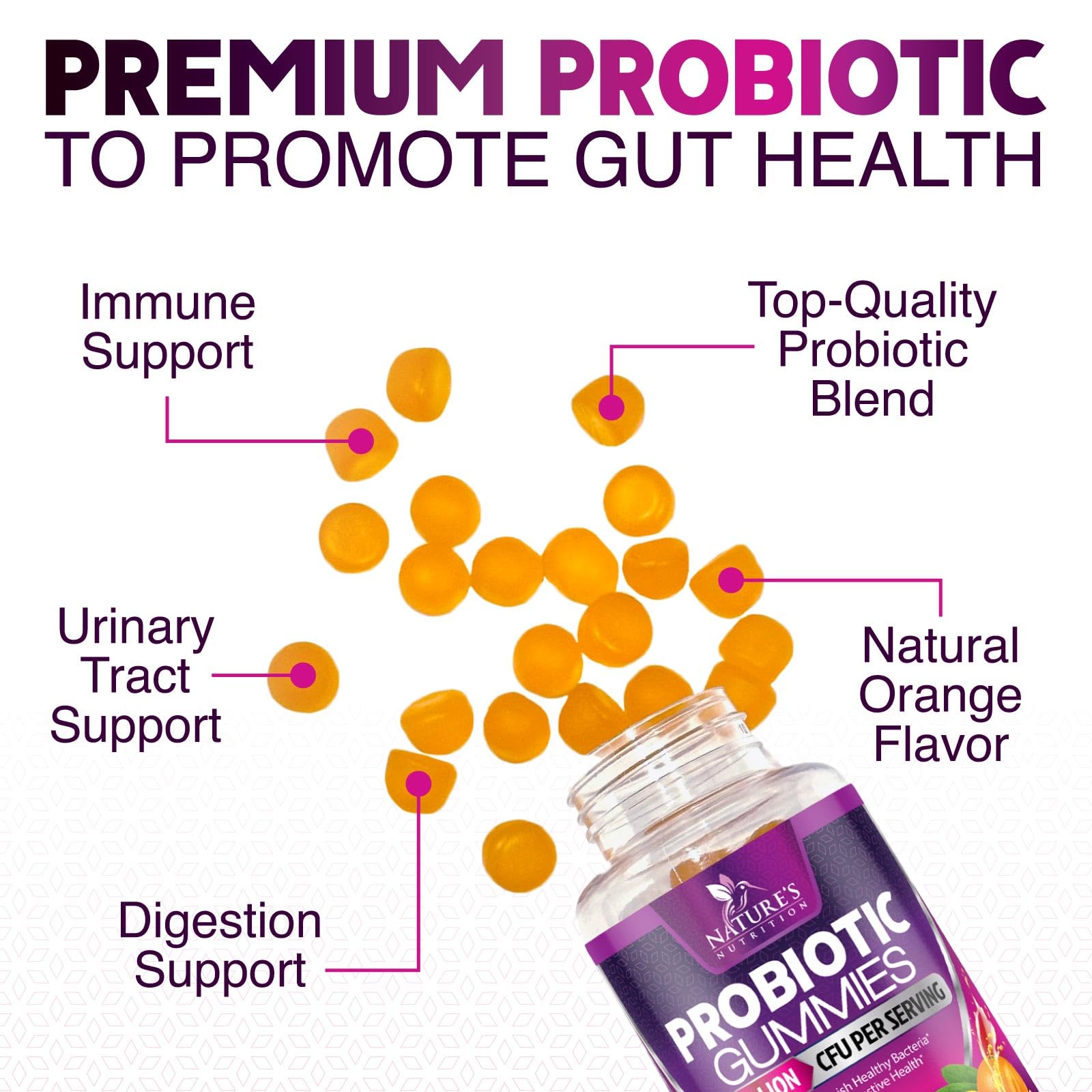 Nature's Nutrition gummy texture described as chewy and tasty.