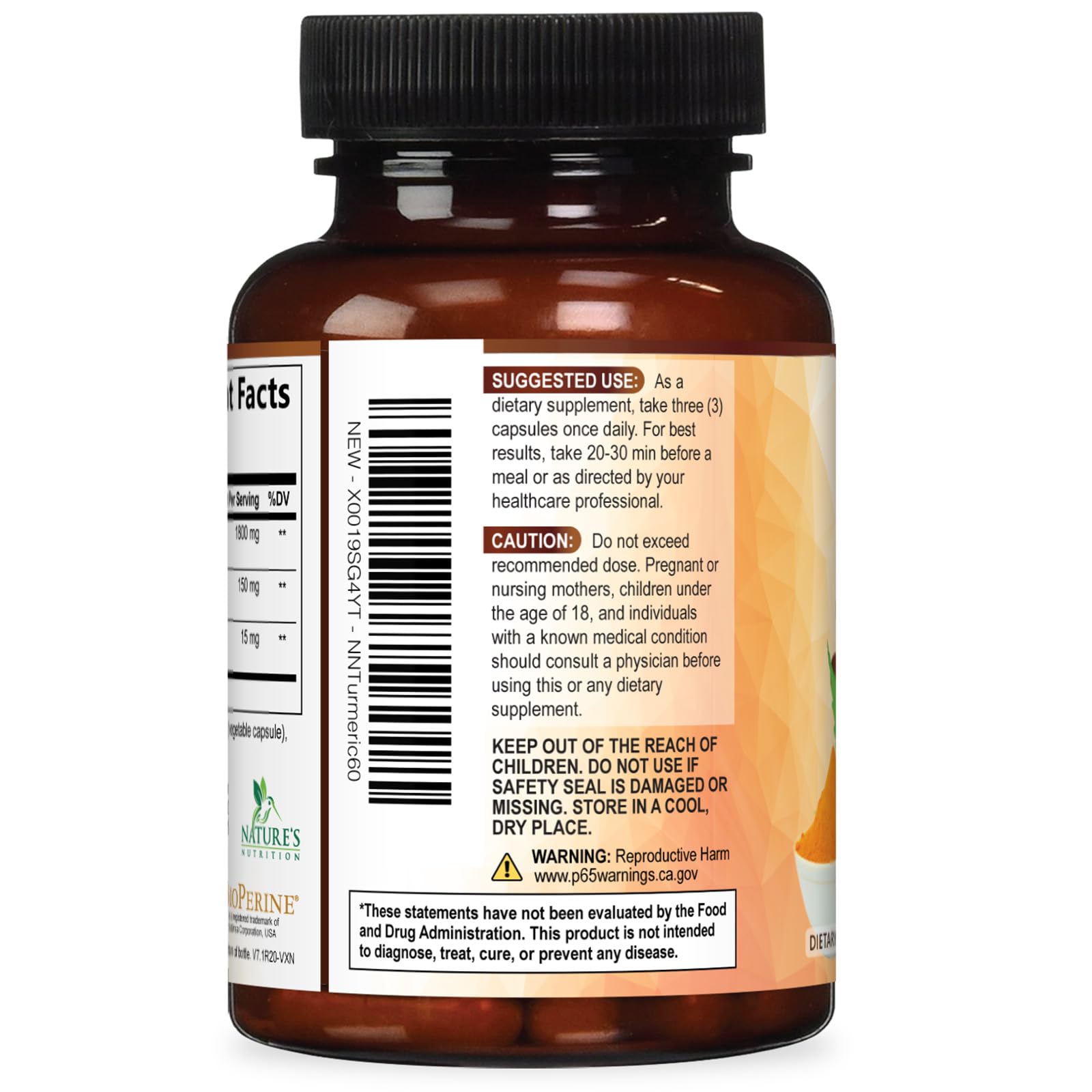 Nature's Nutrition everyday-use bottle in a healthy lifestyle setting.