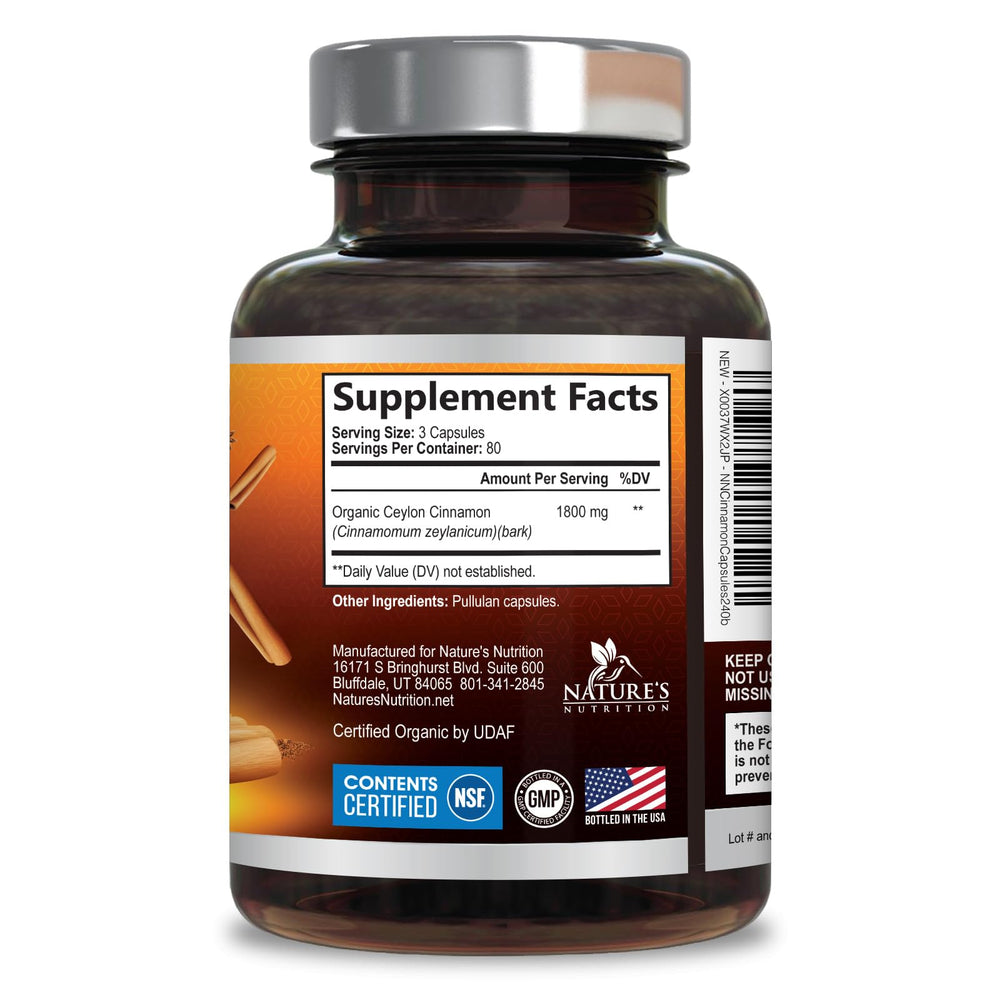 Lifestyle scene with Nature's Nutrition Cinnamon in daily routine.