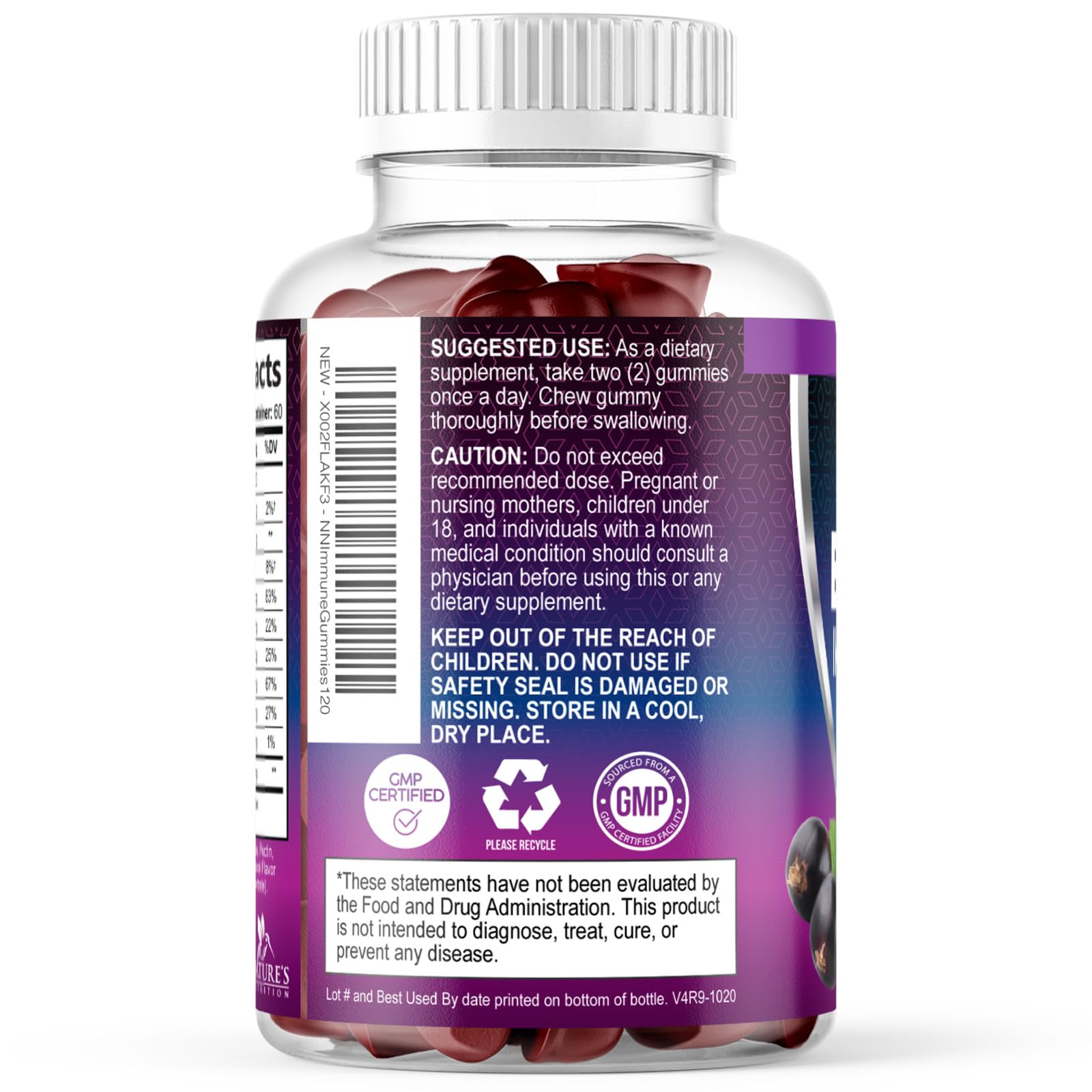 Nature's Nutrition Elderberry Gummies image hints everyday dietary support for wellness