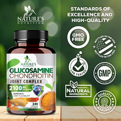 Nature's Nutrition label highlights triple-strength joint support ingredients.