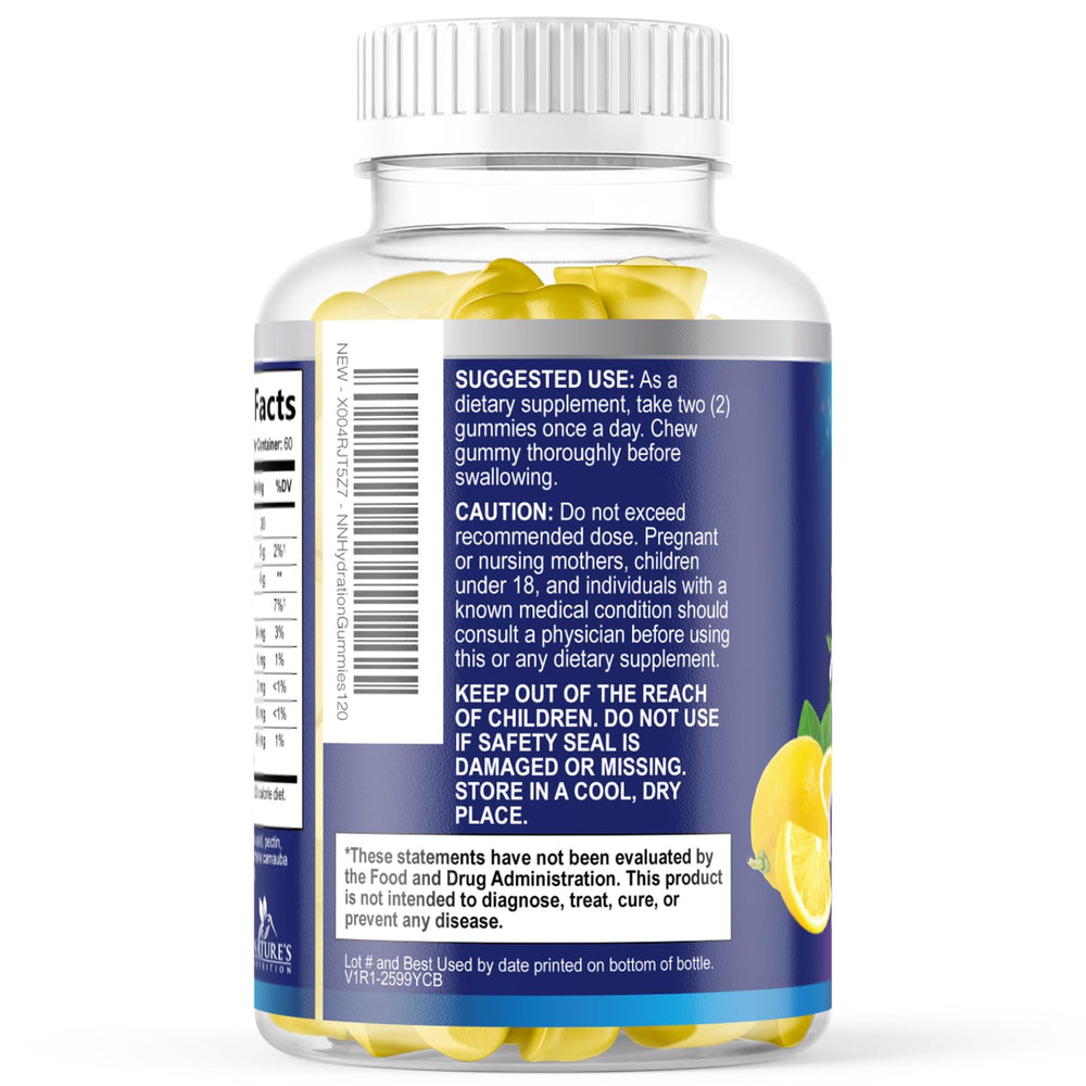 Nature's Nutrition Hydration Gummies active workout scene, quick refreshment after training.
