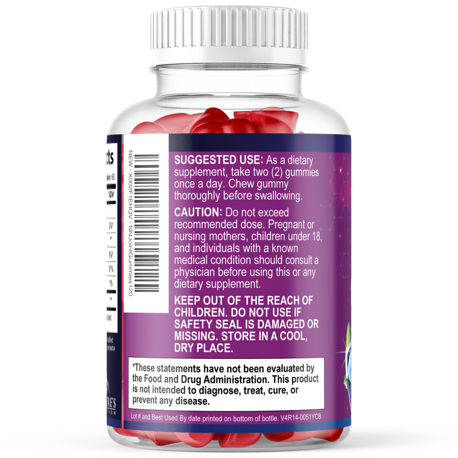Nature's Nutrition Joint Support Gummies in kitchen cabinet display for easy daily use