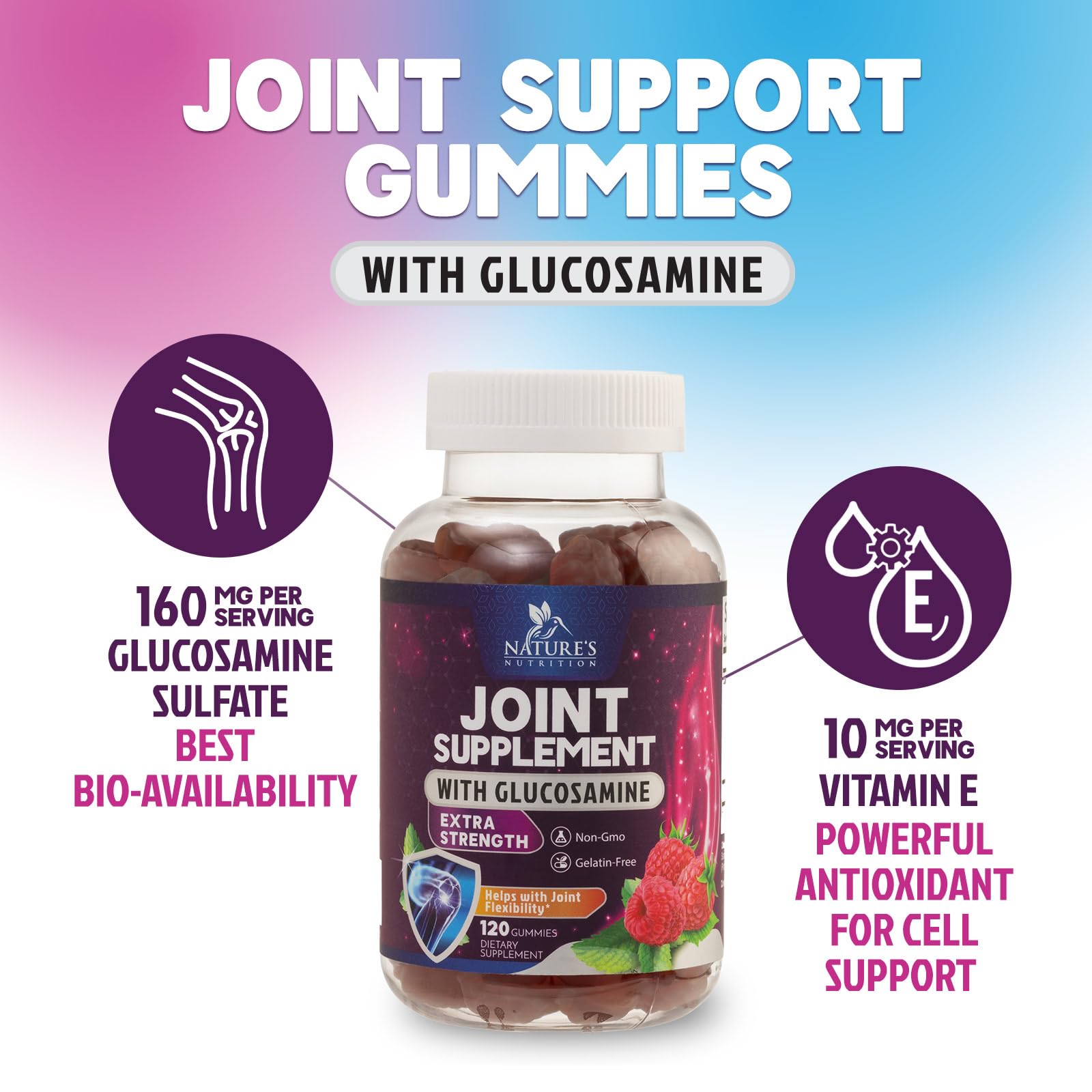 Nature's Nutrition Joint Support Gummies serving idea for daily intake