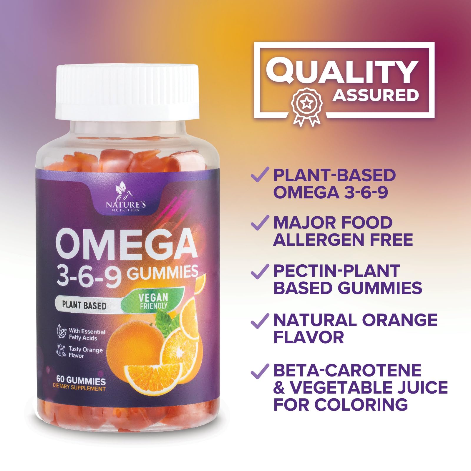Plant-based Perilla oil source for Nature's Nutrition Omega 3-6-9 Gummies