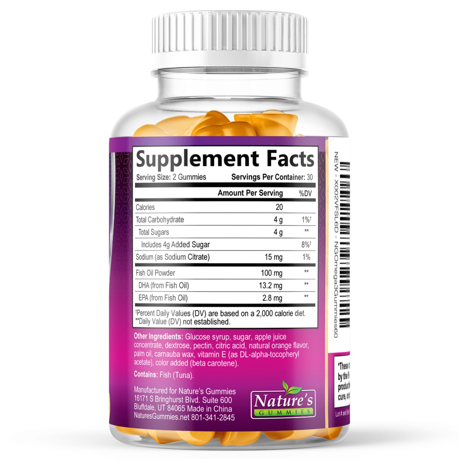 Gummy on fingertip shows precise serving for consistent omega-3 intake.