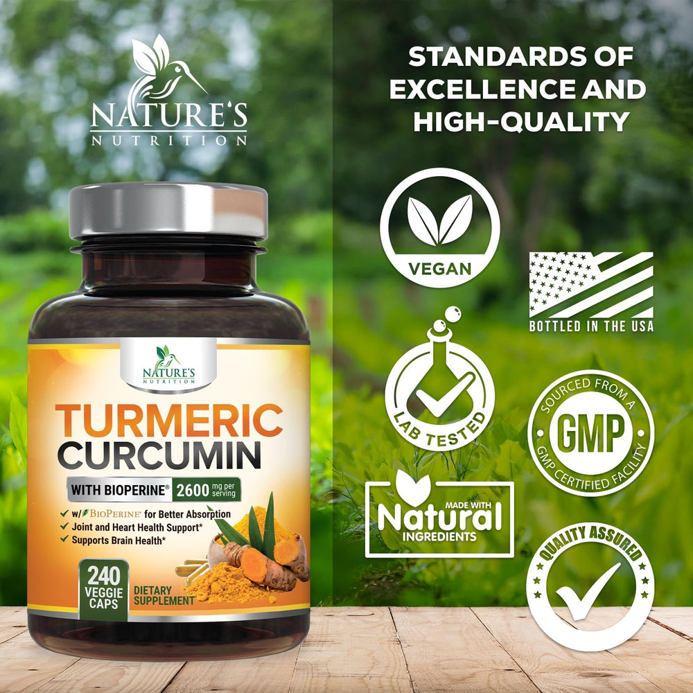 Nature's Nutrition organic turmeric root close-up