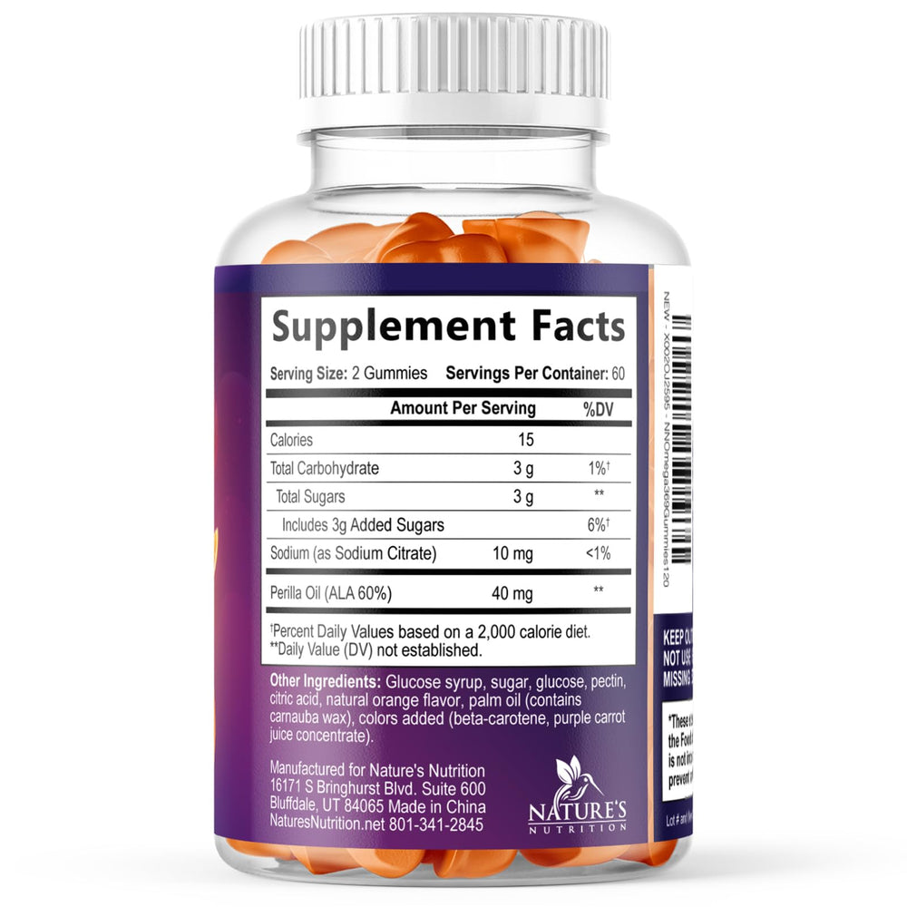 Nature's Nutrition pregnancy-friendly omega-3-6-9 gummies option