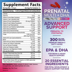 Nature's Nutrition prenatal capsules dispensed for easy daily use