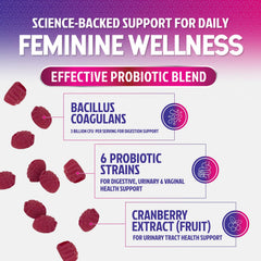 Nature's Nutrition Probiotics for Women cranberry extract label emphasizing pH balance