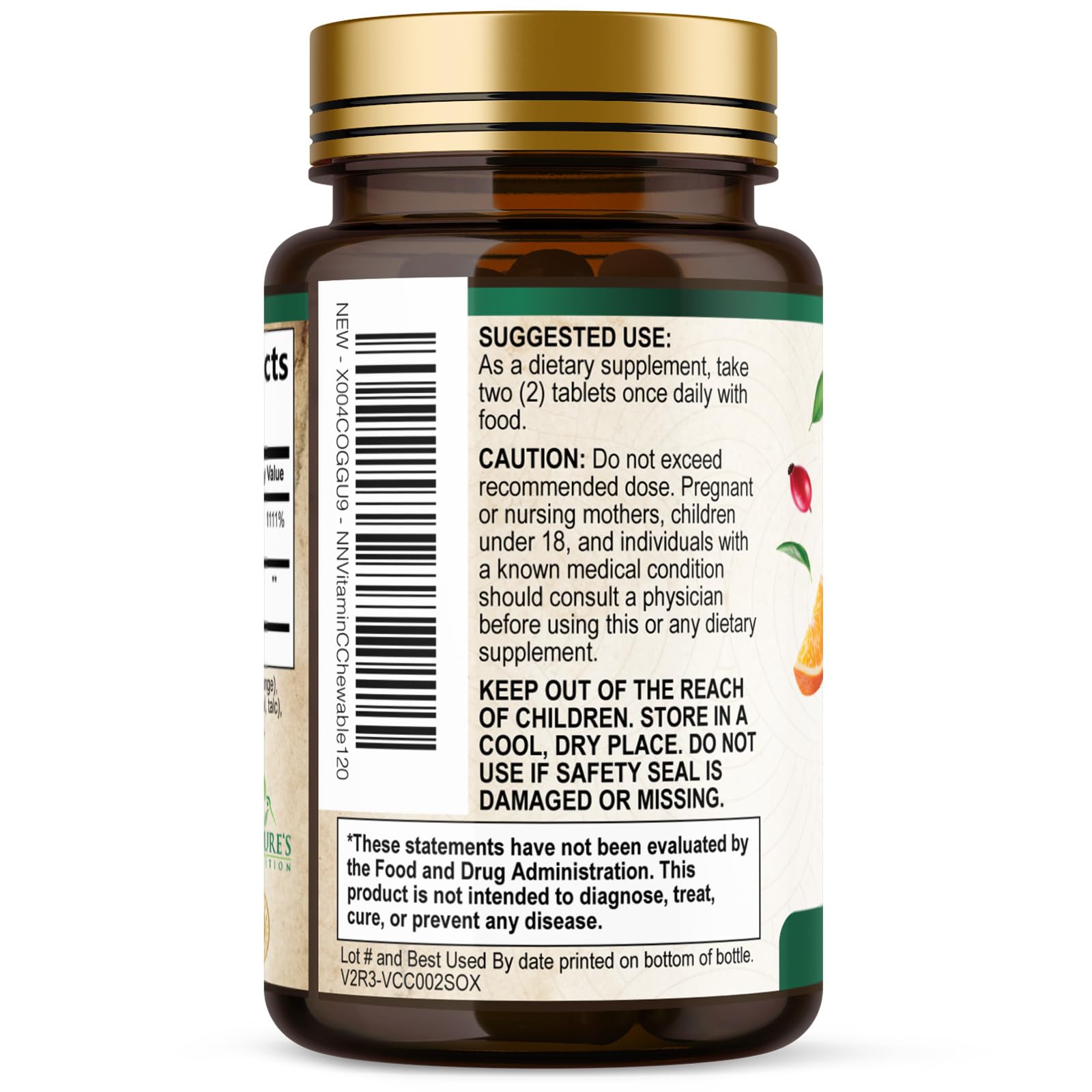 Nature's Nutrition chewable texture close-up for easy consumption.
