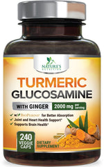 Nature's Nutrition Turmeric Curcumin bottle front for daily mobility support