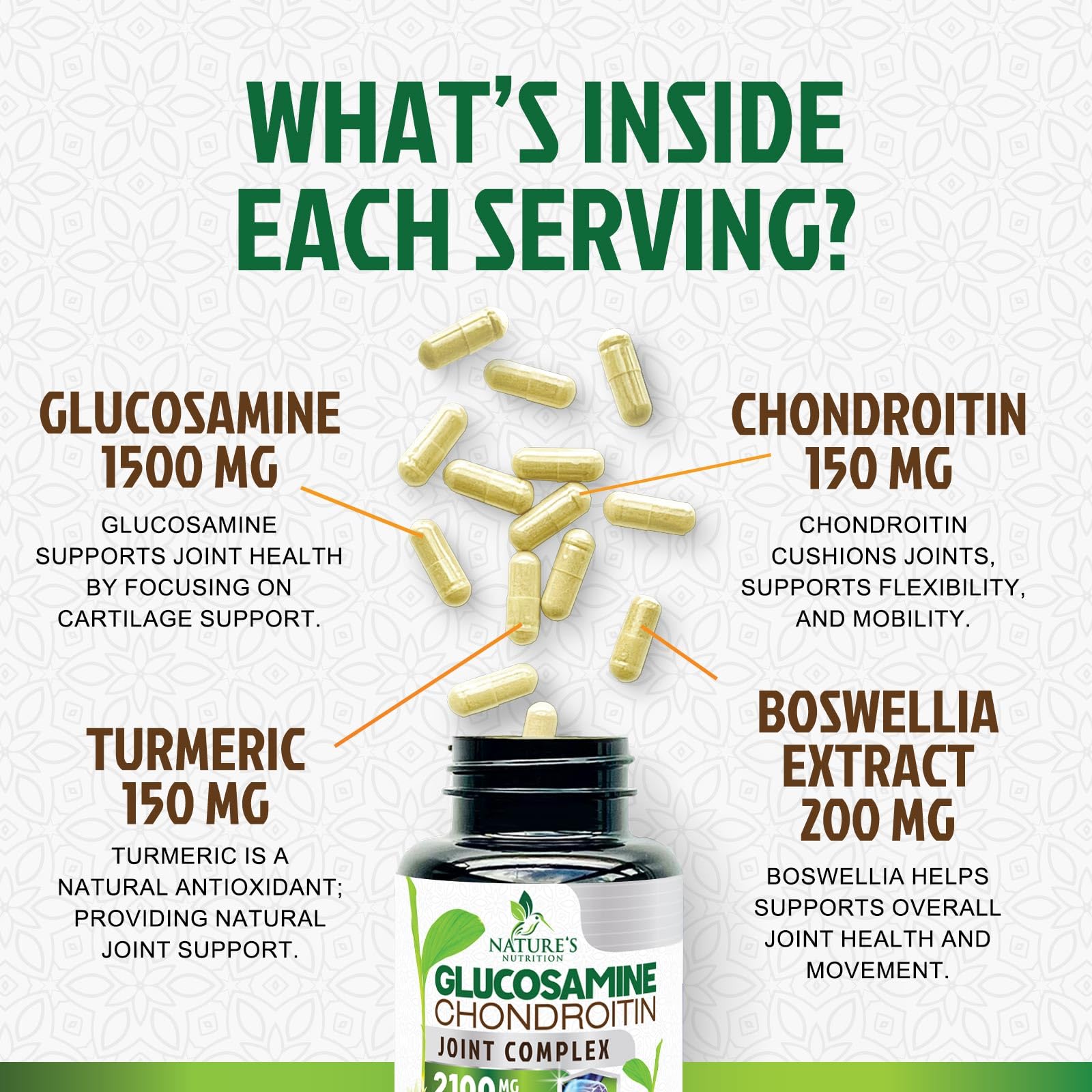 Turmeric and Boswellia blend from Nature's Nutrition for enhanced joint comfort.