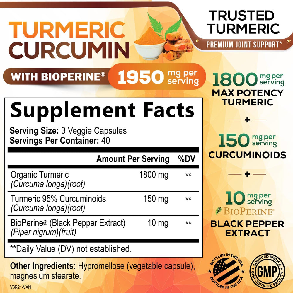 Nature's Nutrition Turmeric Curcumin capsules arranged for easy daily use.