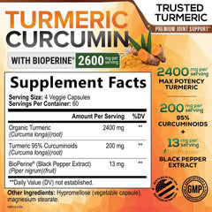 Nature's Nutrition turmeric curcumin capsules ready for daily use