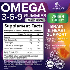Nature's Nutrition vegan omega-3 gummies from perilla oil for plant-based wellness