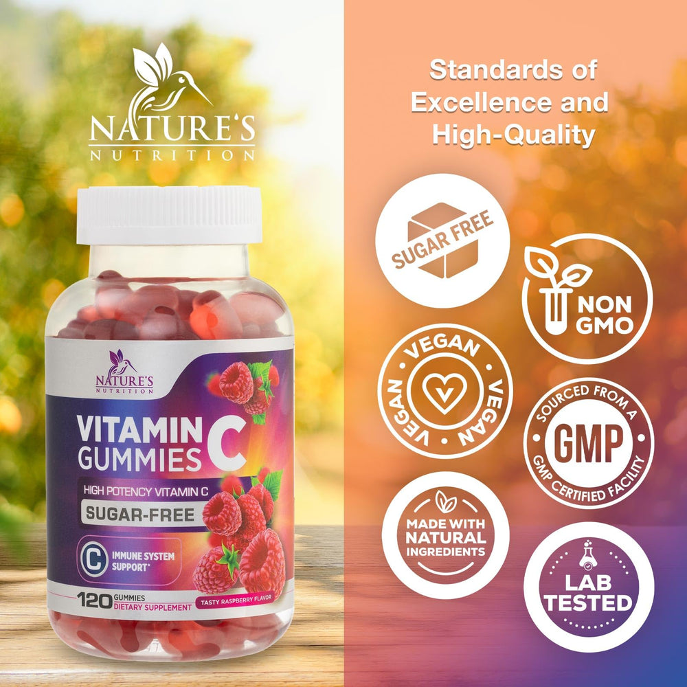 Nature's Nutrition Vitamin C Gummies kids-friendly bite-sized gummies for daily wellness