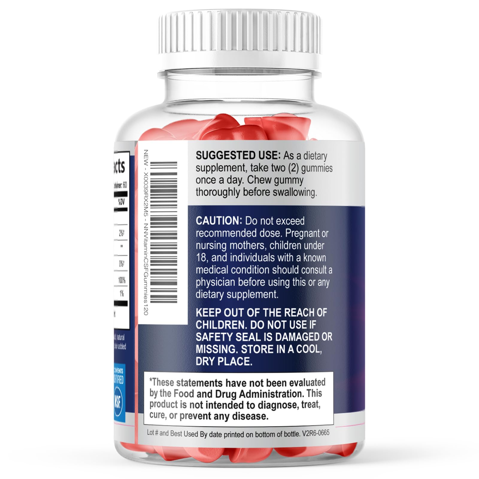 Nature's Nutrition Vitamin C Gummies raspberry flavor close-up showcasing tasty appeal
