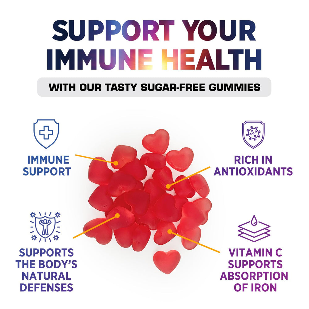Nature's Nutrition Vitamin C Gummies third-party tested badge on packaging