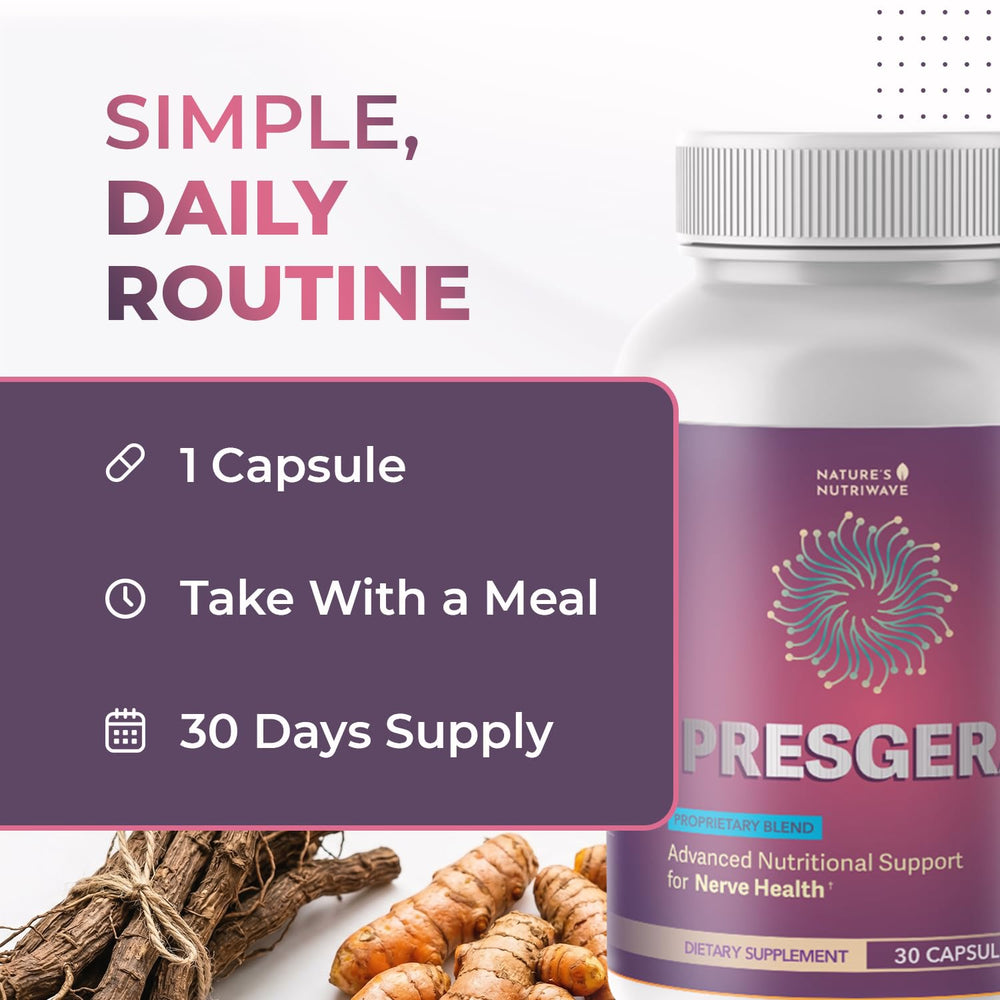 Nature’s NutriWave Presgera daily-dose setup suggests an easy routine.