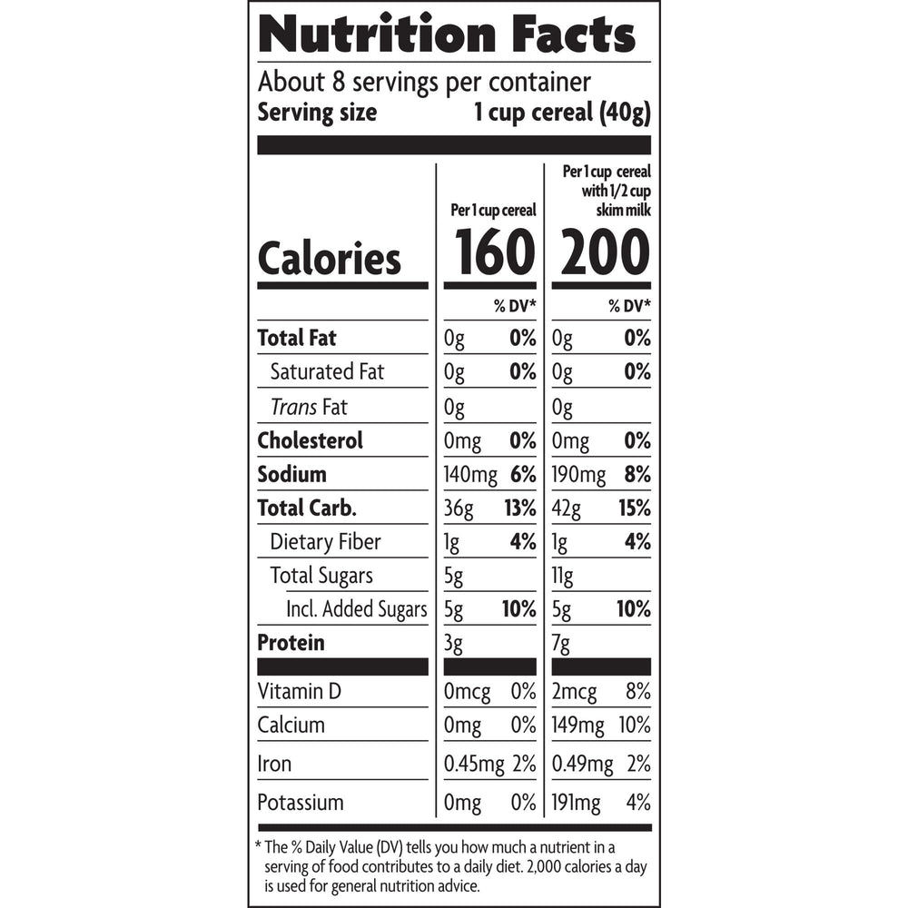 Cereal stays crunchy thanks to Nature's Path manufacturing technique.