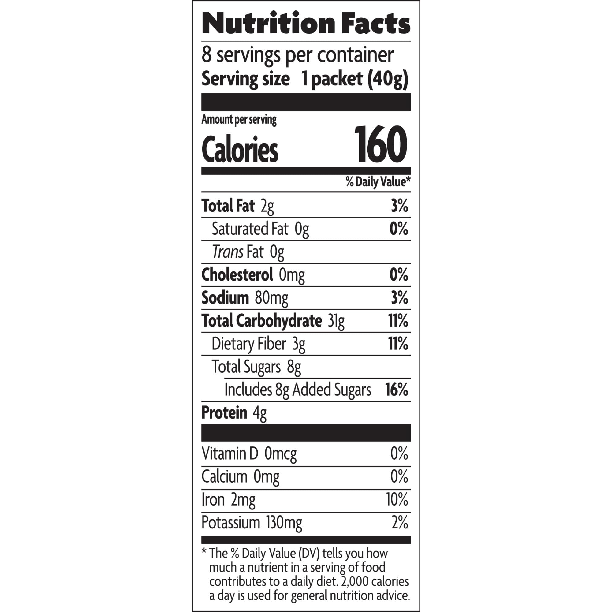 Nature's Path instant oatmeal single-serve packets for fast, on-the-go breakfasts.