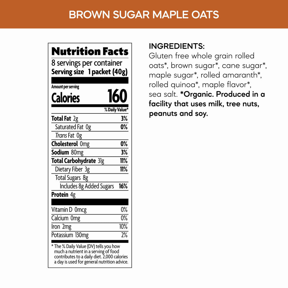 Nature's Path organic-certified oats indicate a planet-friendly breakfast option.