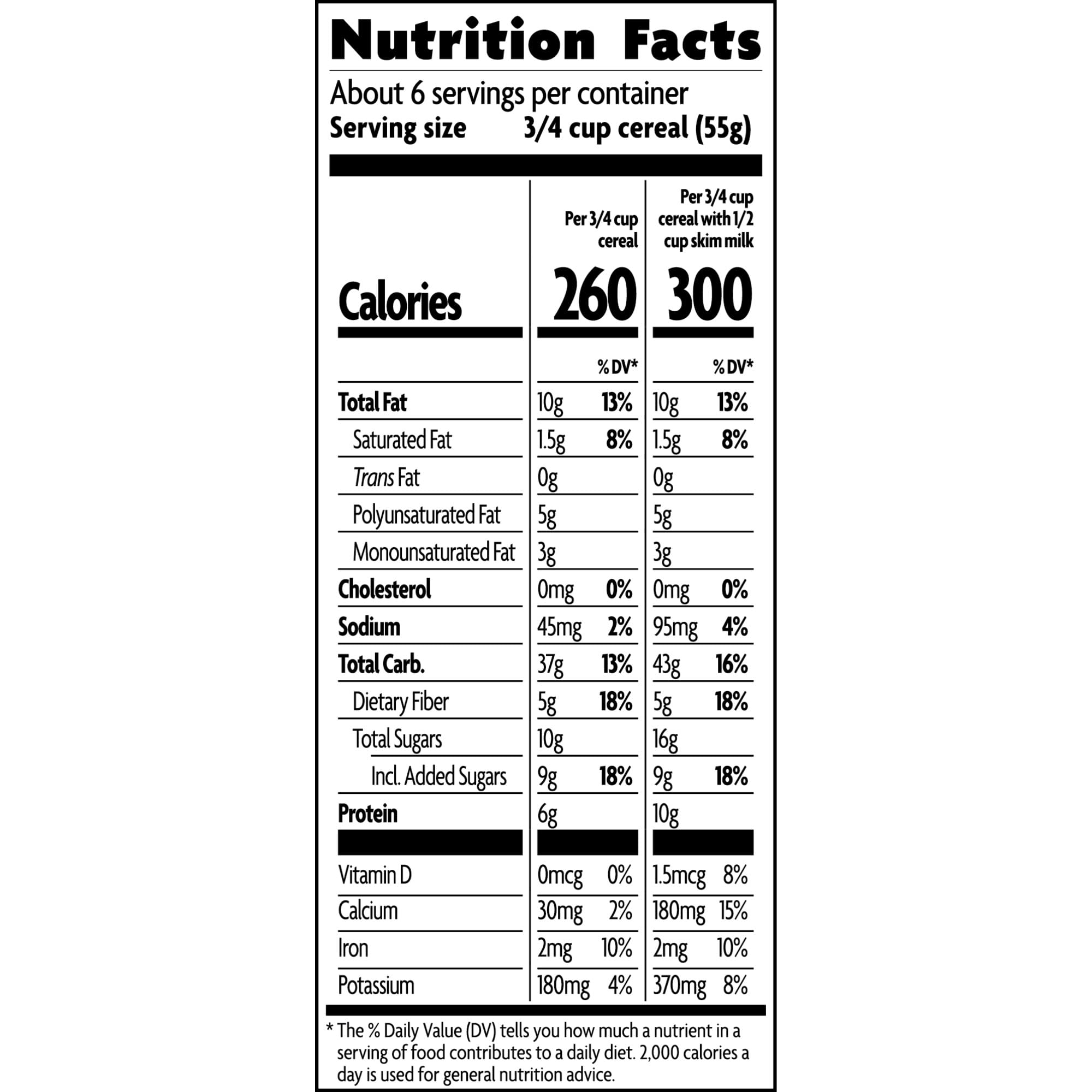 Organic and Non-GMO ingredients label on Nature's Path packaging