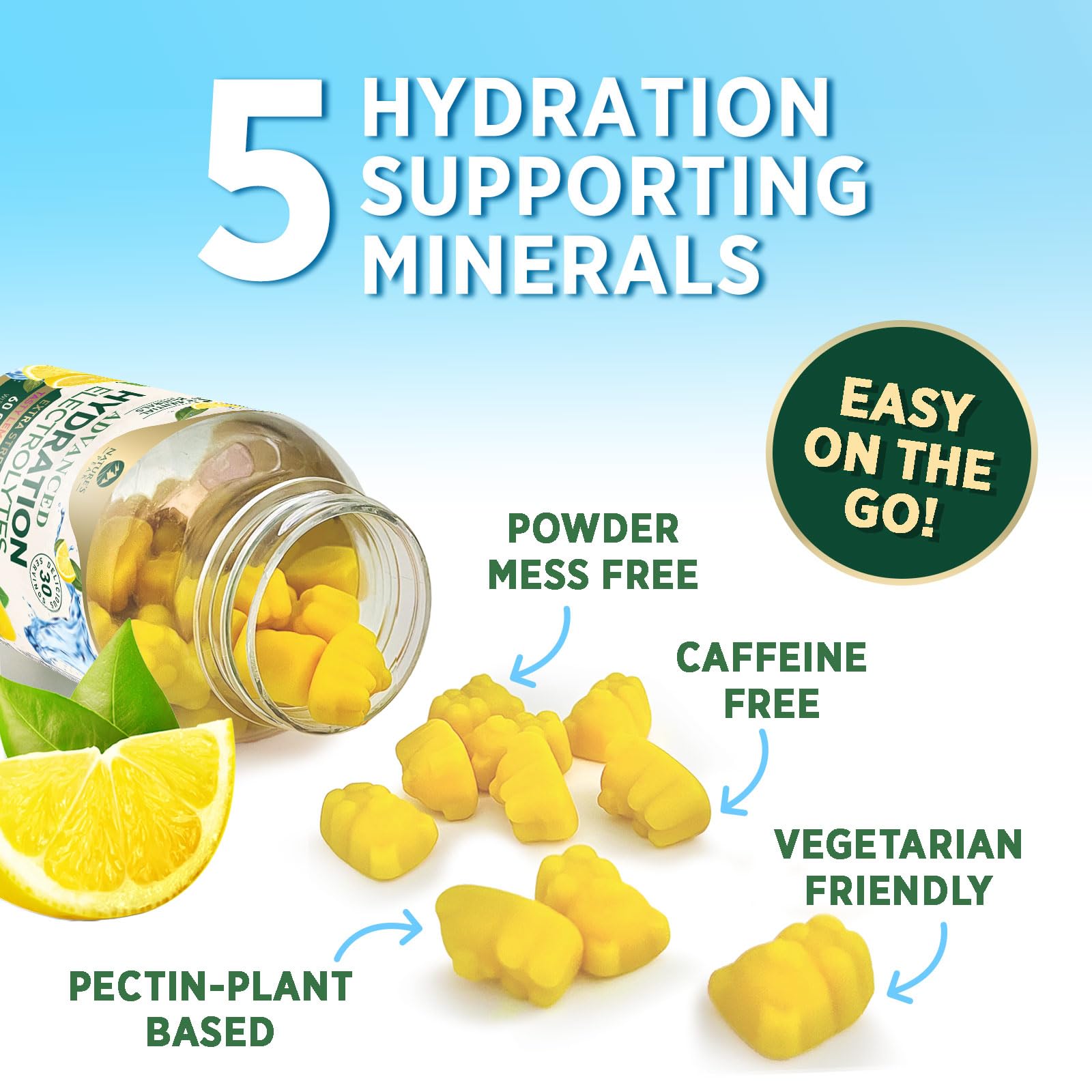 Nature's Peak gummies support workout endurance with electrolytes