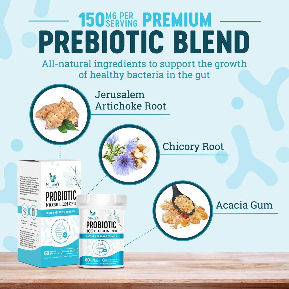Nature's Physician Probiotics serving spoon with capsules for daily use