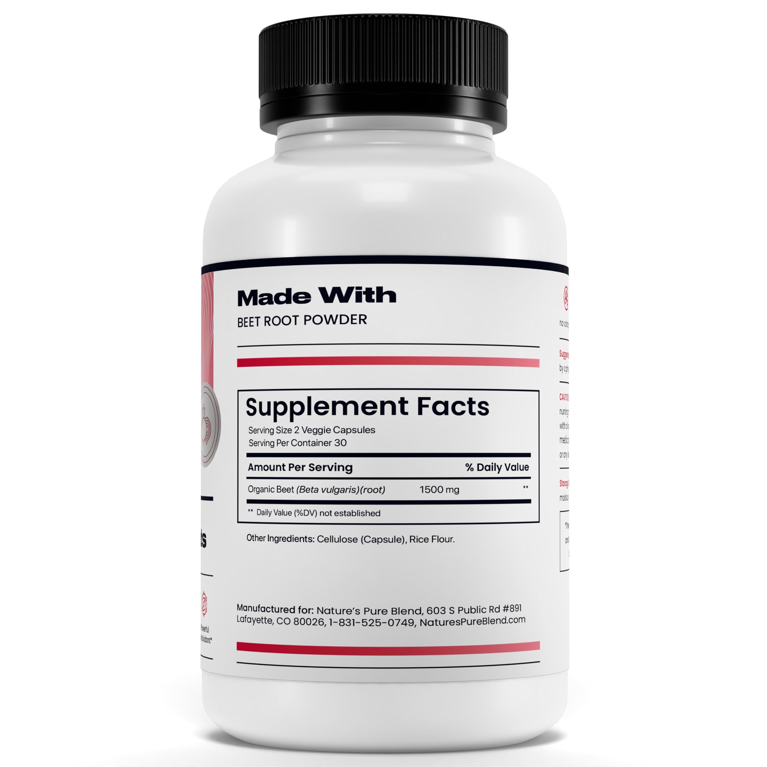 Nature's Pure Blend supports an active lifestyle with beet root capsules