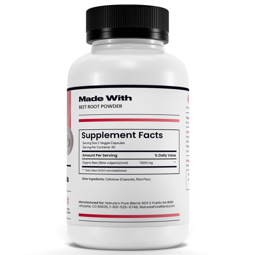 Nature's Pure Blend supports an active lifestyle with beet root capsules
