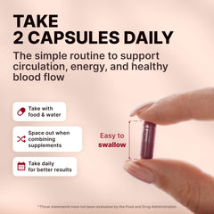 Nature's Pure Blend beet root capsules easy-to-swallow design for on-the-go use