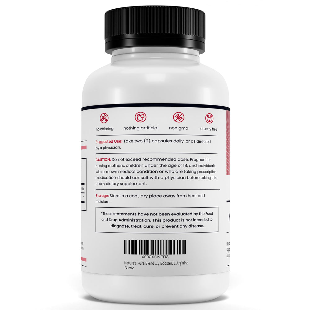 Nature's Pure Blend no caffeine formula offering steady energy