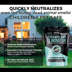 Nature's Pure Edge activated charcoal pouch in crawlspace provides odor control