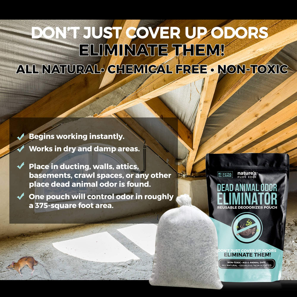 Nature's Pure Edge fragrance-free pouch for post-cleanup odor management